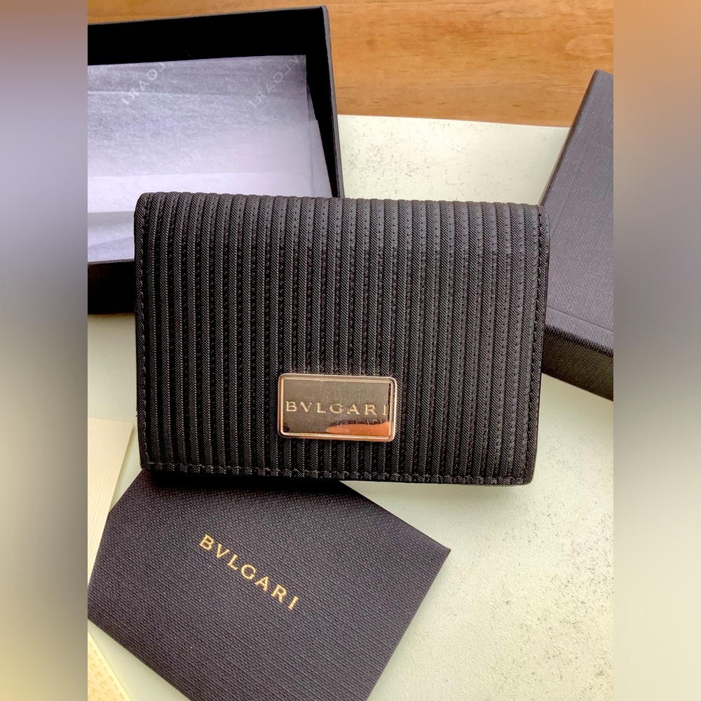 BVLGARI credit card holder/ mini wallet 🖤🖤🖤
